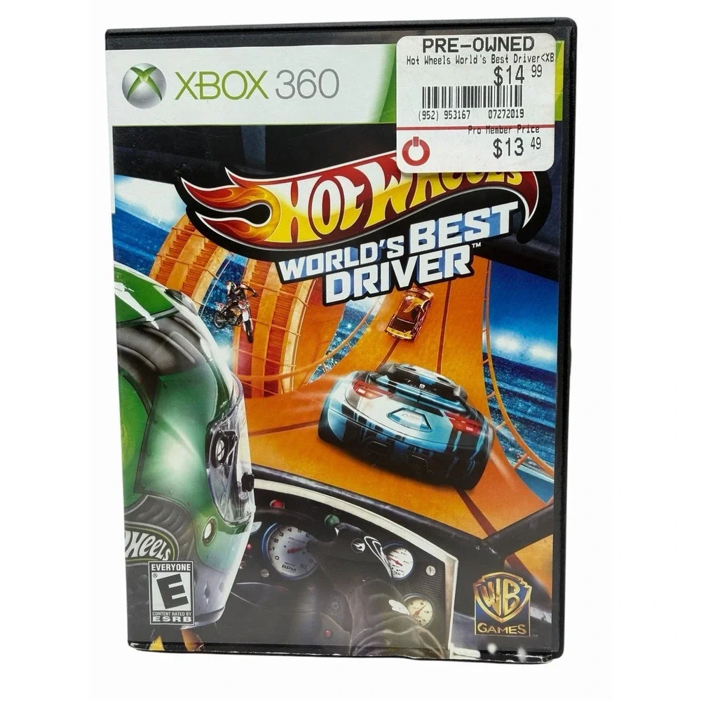 Hot Wheels World's Best Driver Xbox 360 Game Case & Disc No Manual Untested